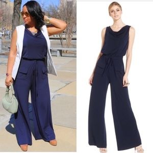 Vince Camuto | wide leg, cowl neck jumpsuit